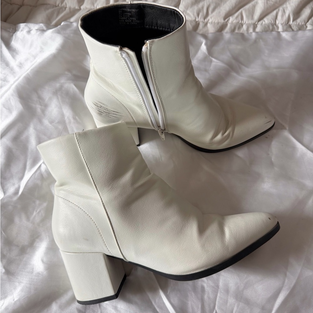 White Ankle Booties | Madden Girl